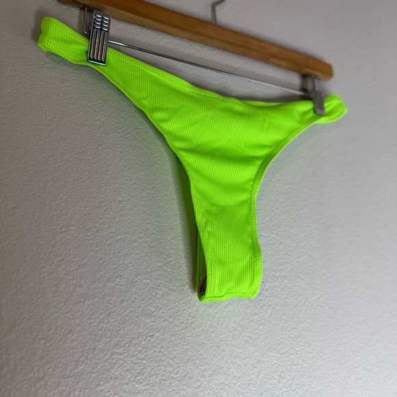 Neon Green Bikini Ribbed Bottom Small - Picture 3 of 7